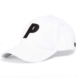 Бейсболка - Palace біла з чорним 100% Cotton (літня кепка)