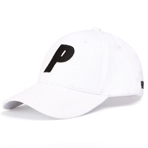 Бейсболка - Palace біла з чорним 100% Cotton (літня кепка)