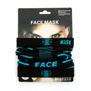 Баф зимовий на обличчя Face Mask чорно-блакитний