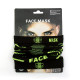 Зимовий баф гірськолижний на шию Face Mask чено-зелений