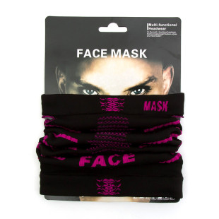 Баф гірськолижний жіночий на шию Face Mask чорно-рожевий