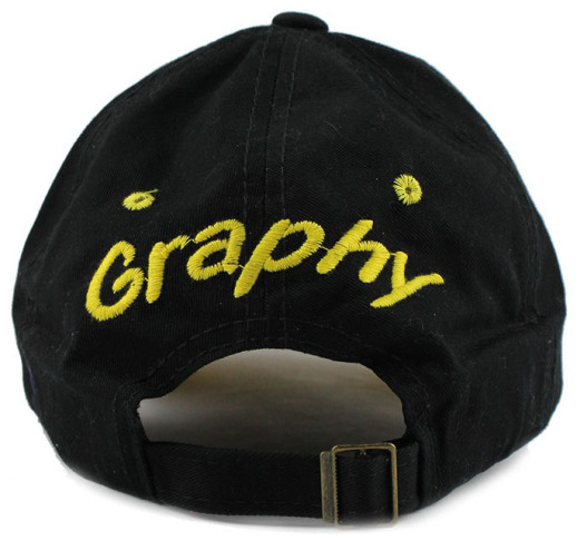 Бейсболка - Bat Gaphy чорна з жовтим 100% Cotton (кепка літня)